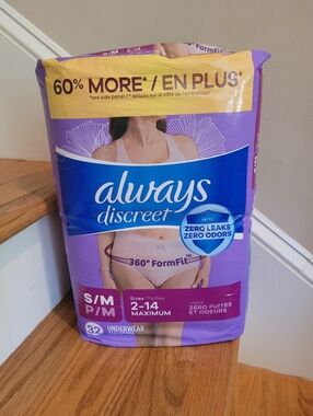 Always Discreet Protective Underwear Pack - Purple, Blue, Yellow Accents